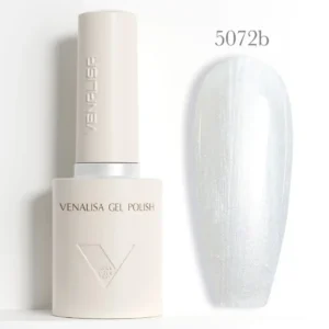Flacon de vernis semi-permanent Venalisa Glitter 10ml, gros plan sur les paillettes brillantes haute densité, matériel de manucure professionnel disponible chez Cosminty La Réunion.