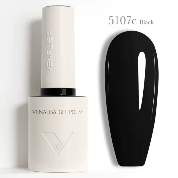 Flacon de vernis semi-permanent Venalisa Couleurs Intenses 10ml, texture crémeuse rouge vif haute couvrance, matériel professionnel pour prothésiste ongulaire disponible chez Cosminty La Réunion.