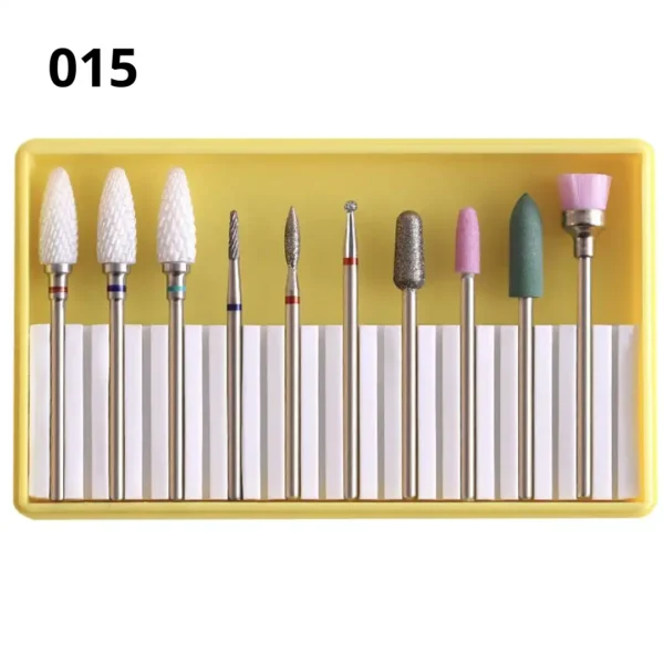 BH-01_resultat Assortiment de 10 embouts de ponceuse professionnels pour manucure russe et dépose, matériel Cosminty La Réunion