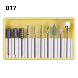 Assortiment de 10 embouts de ponceuse professionnels pour manucure russe et dépose, matériel Cosminty La Réunion
