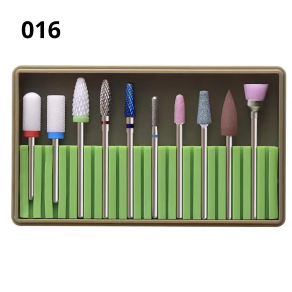 BH-06_resultat Assortiment de 10 embouts de ponceuse professionnels pour manucure russe et dépose, matériel Cosminty La Réunion