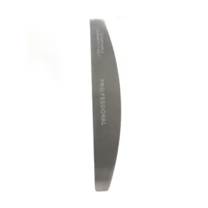 Base de lime interchangeable en acier inoxydable demi-lune gravée Professional Washable Disinfectable pour recharges adhésives, matériel professionnel Cosminty Réunion.