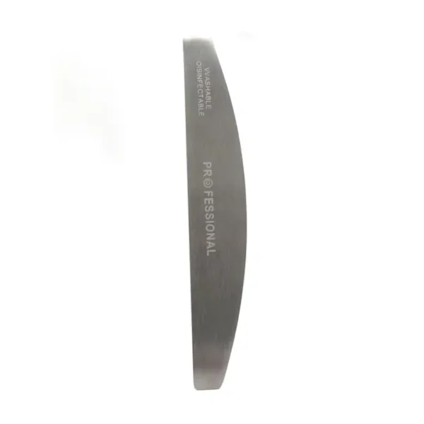 Base de Lime Interchangeable Professionnelle en Inox_resultat Base de lime interchangeable en acier inoxydable demi-lune gravée Professional Washable Disinfectable pour recharges adhésives, matériel professionnel Cosminty Réunion.