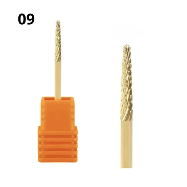 DMT-02_resultat Embout de ponceuse individuel DMT-02 en carbure de tungstène doré de forme aiguille pour finitions de précision, matériel Cosminty La Réunion.