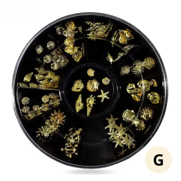 SP0293_resultat Roue de strass colorés pour ongles, 12 compartiments de cristaux brillants pour manucure créative.