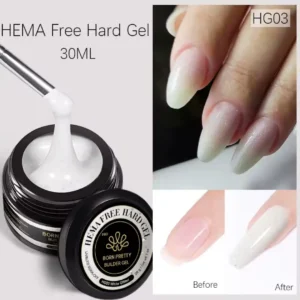Pot de Hard Gel (gel de construction) Born Pretty Pro 30ml formule HEMA Free, utilisé pour l'extension et le renforcement des ongles naturels, Cosminty Réunion