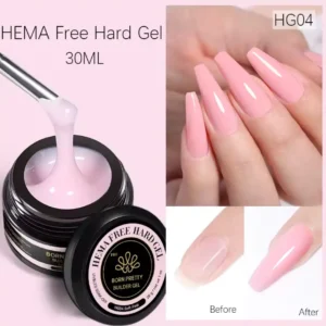 Pot de Hard Gel (gel de construction) Born Pretty Pro 30ml formule HEMA Free, utilisé pour l'extension et le renforcement des ongles naturels, Cosminty Réunion