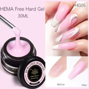 Pot de Hard Gel (gel de construction) Born Pretty Pro 30ml formule HEMA Free, utilisé pour l'extension et le renforcement des ongles naturels, Cosminty Réunion