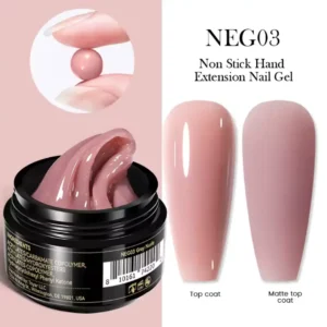 Pot de Gel d'extension solide Non Stick Hand Born Pretty Pro 15ml, texture malléable, idéal pour l'extension et le modelage d'ongles, Cosminty Réunion