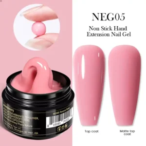 Pot de Gel d'extension solide Non Stick Hand Born Pretty Pro 15ml, texture malléable, idéal pour l'extension et le modelage d'ongles, Cosminty Réunion