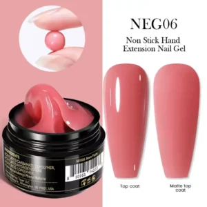 Pot de Gel d'extension solide Non Stick Hand Born Pretty Pro 15ml, texture malléable, idéal pour l'extension et le modelage d'ongles, Cosminty Réunion