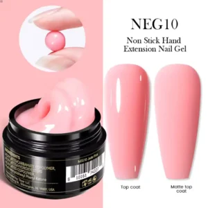 Pot de Gel d'extension solide Non Stick Hand Born Pretty Pro 15ml, texture malléable, idéal pour l'extension et le modelage d'ongles, Cosminty Réunion