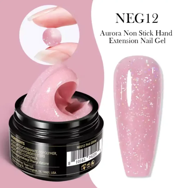 Pot de Gel d'extension solide Non Stick Hand Born Pretty Pro 15ml, texture malléable, idéal pour l'extension et le modelage d'ongles, Cosminty Réunion