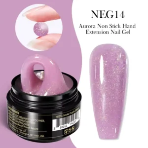 Pot de Gel d'extension solide Non Stick Hand Born Pretty Pro 15ml, texture malléable, idéal pour l'extension et le modelage d'ongles, Cosminty Réunion