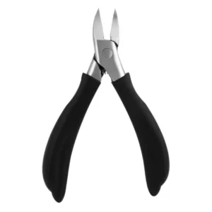 Pince coupe-ongles de pedicure ergonomique noire pour ongles incarnes et durillons, Cosminty matériel onglerie La Réunion 974.